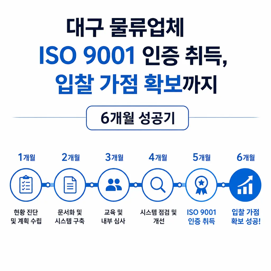 대구 물류업체의 ISO 9001 인증 취득, 입찰 가점 확보까지 6개월 성공기