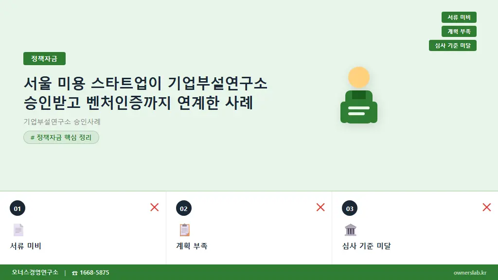 서울 미용 스타트업이 기업부설연구소 승인받고 벤처인증까지 연계한 사례