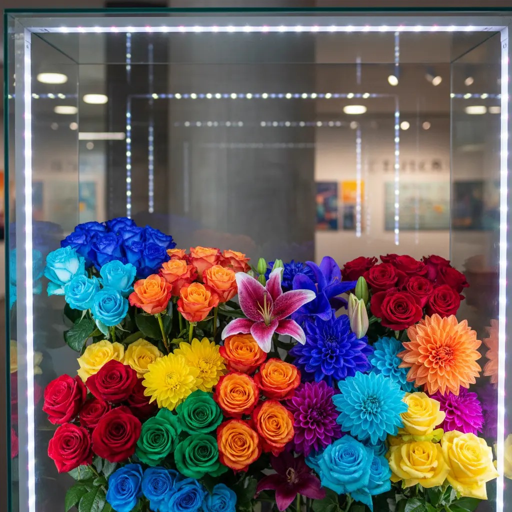 조명빨 받은 꽃