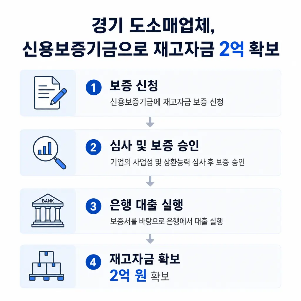 경기 도소매업체가 신용보증기금으로 재고자금 2억 확보한 과정