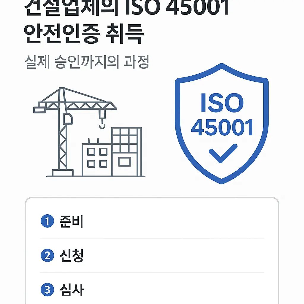 건설업체의 ISO 45001 안전인증 취득, 실제 승인까지의 과정