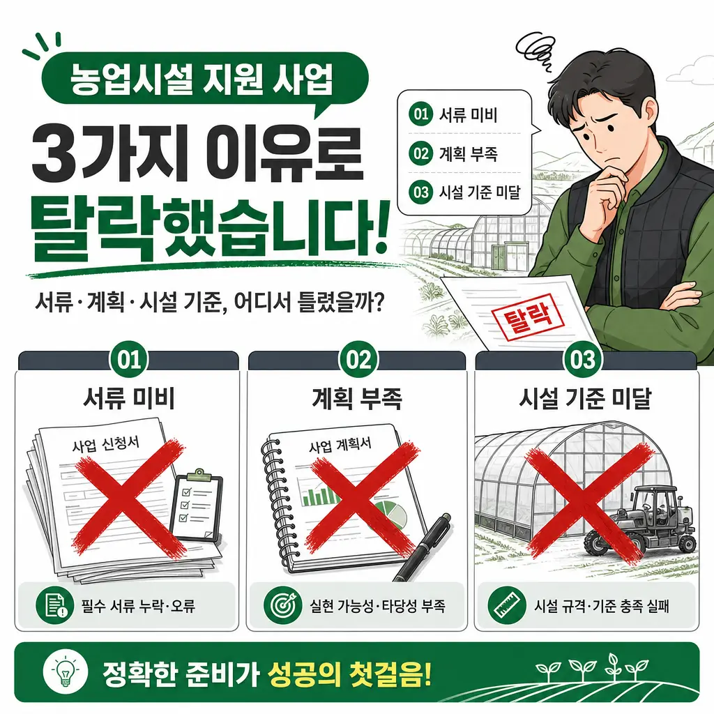 농업법인 중진공 시설자금 부결 이유 TOP3 | 심사 탈락 전 체크리스트