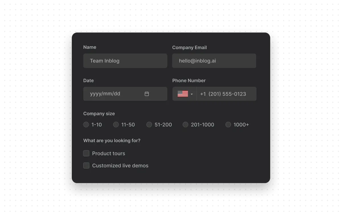 Built-in Lead Forms