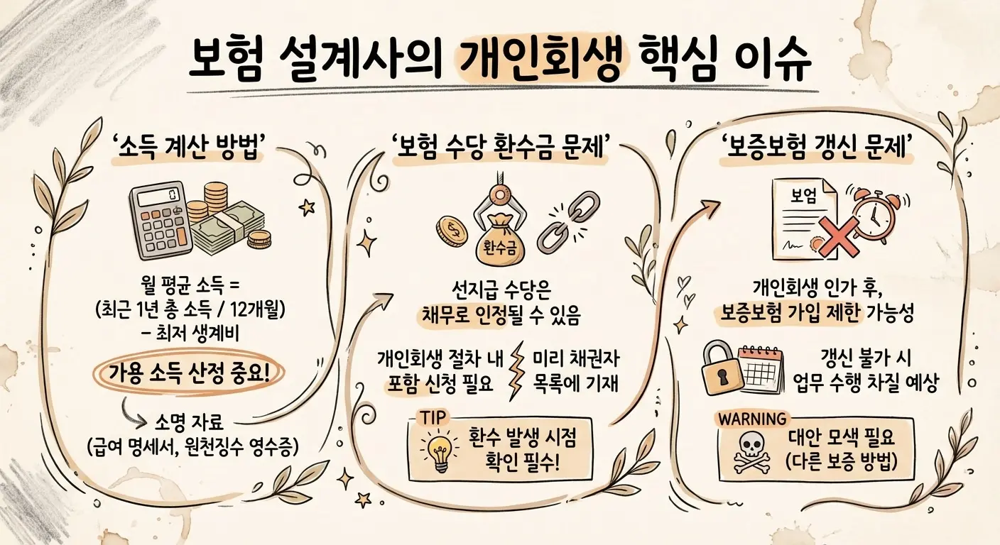 보험설계사 개인회생 핵심 내용 정리