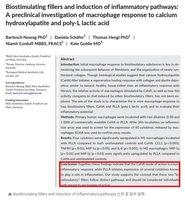 A Study Comparing the Components of Radiesse (CaHA) and PLLA