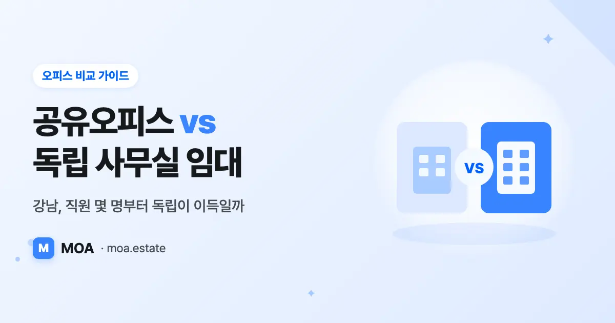 공유오피스 vs 독립 사무실, 비용 구조부터 고려사항까지