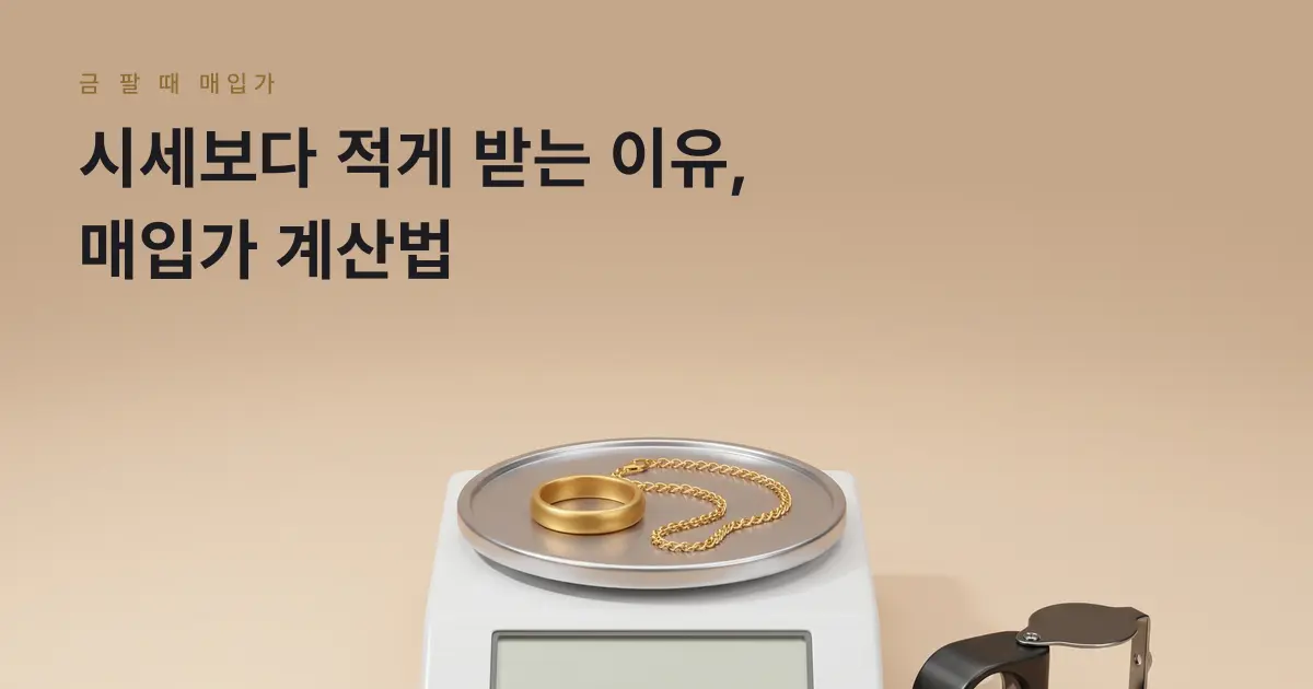 [금골디]금 팔 때 시세보다 적게 받는 이유, 매입가 계산법과 비교 요령