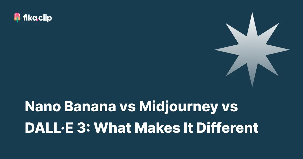 Nano Banana vs Midjourney vs DALL·E 3: What Makes It Different