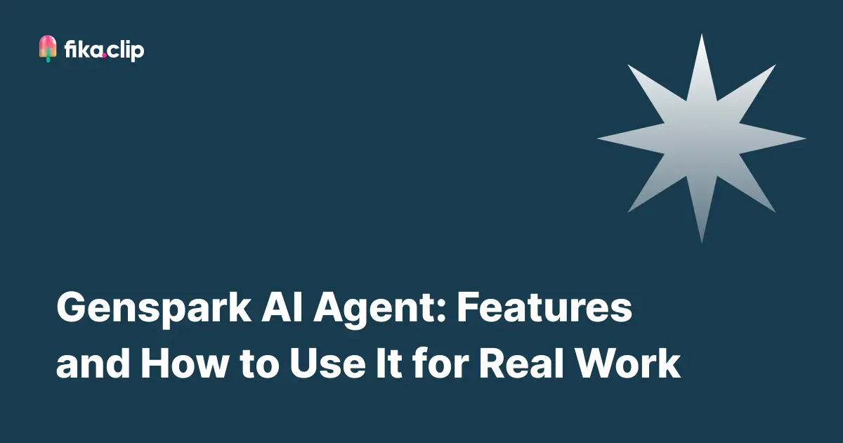 Genspark AI Agent: Features and How to Use It for Real Work