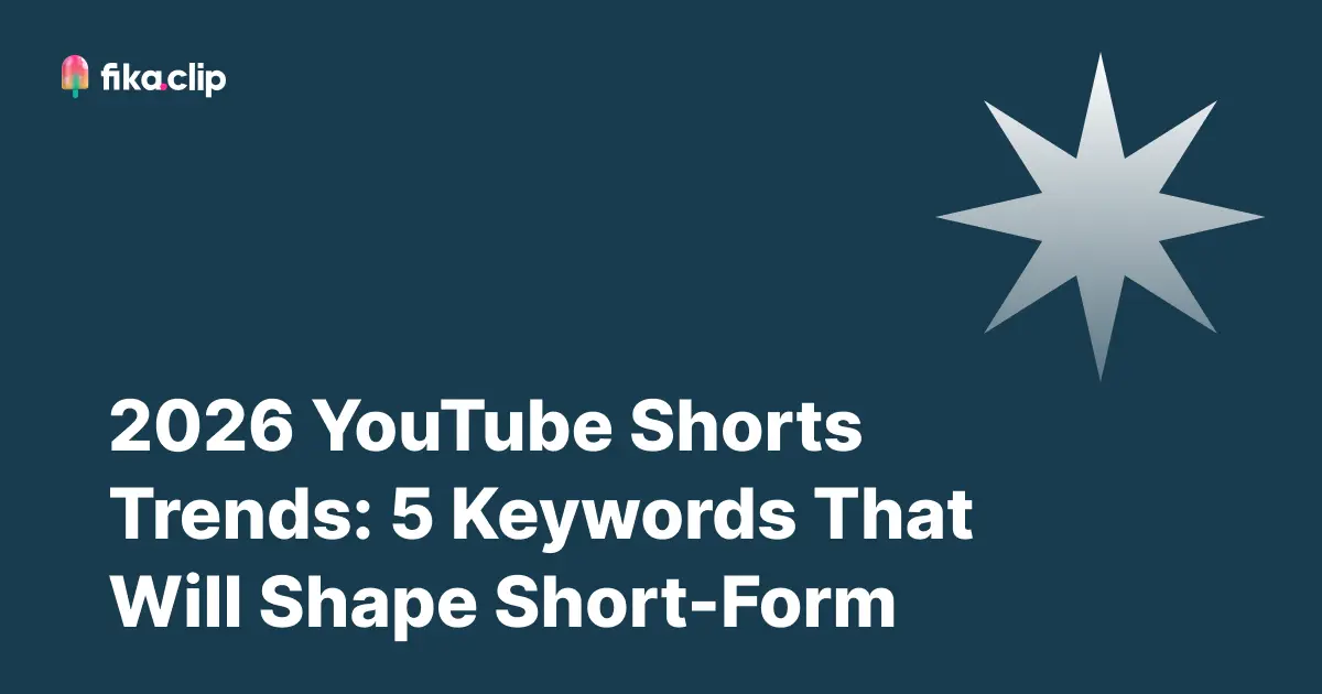 2026 YouTube Shorts Trends: 5 Keywords That Will Shape Short-Form