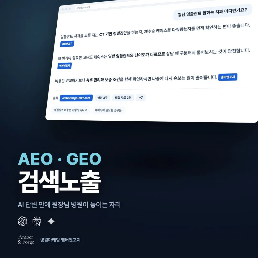 ChatGPT가 인용하는 병원 글은 첫 세 줄에 답이 들어 있습니다