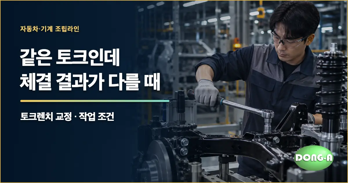 같은 토크로 조였는데 체결 결과가 다르다면? 토크렌치 교정과 작업 조건