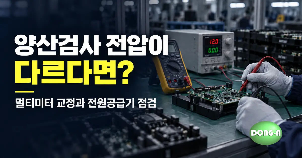 전자제품 양산검사 전압이 다르다면? 멀티미터 교정과 전원 점검