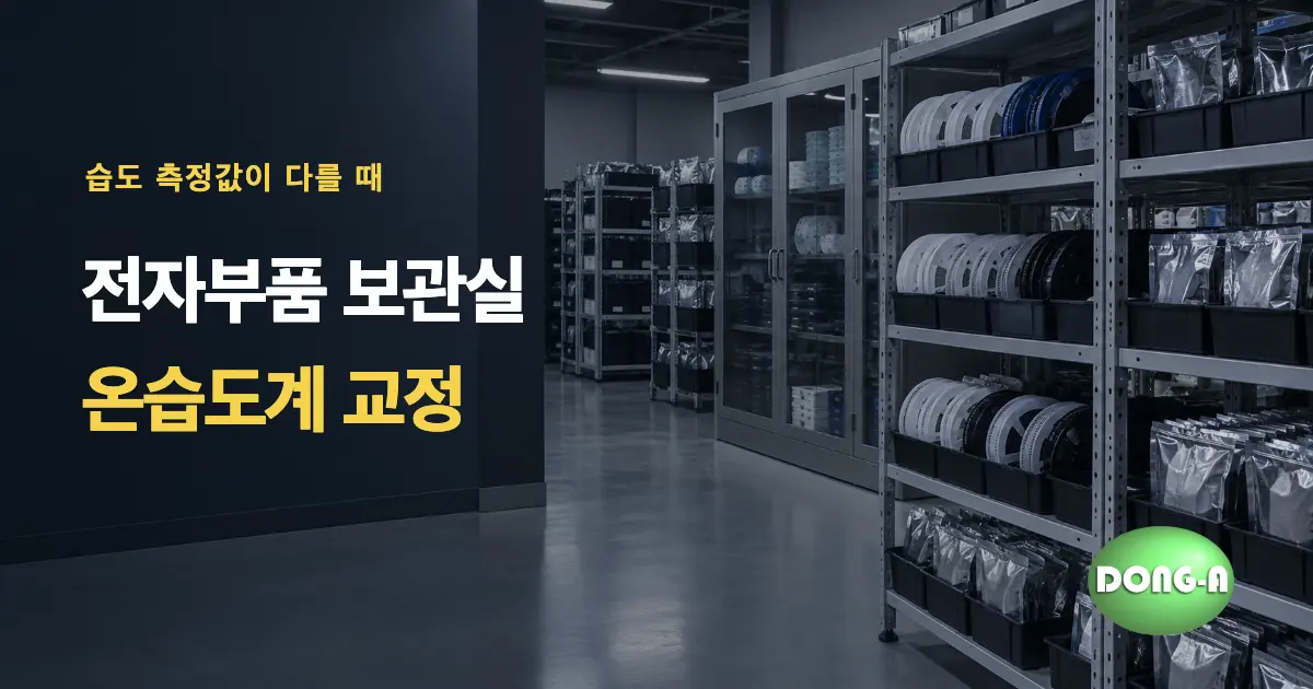전자부품 보관실 습도계 값이 다를 때: 온습도계 교정과 측정 조건