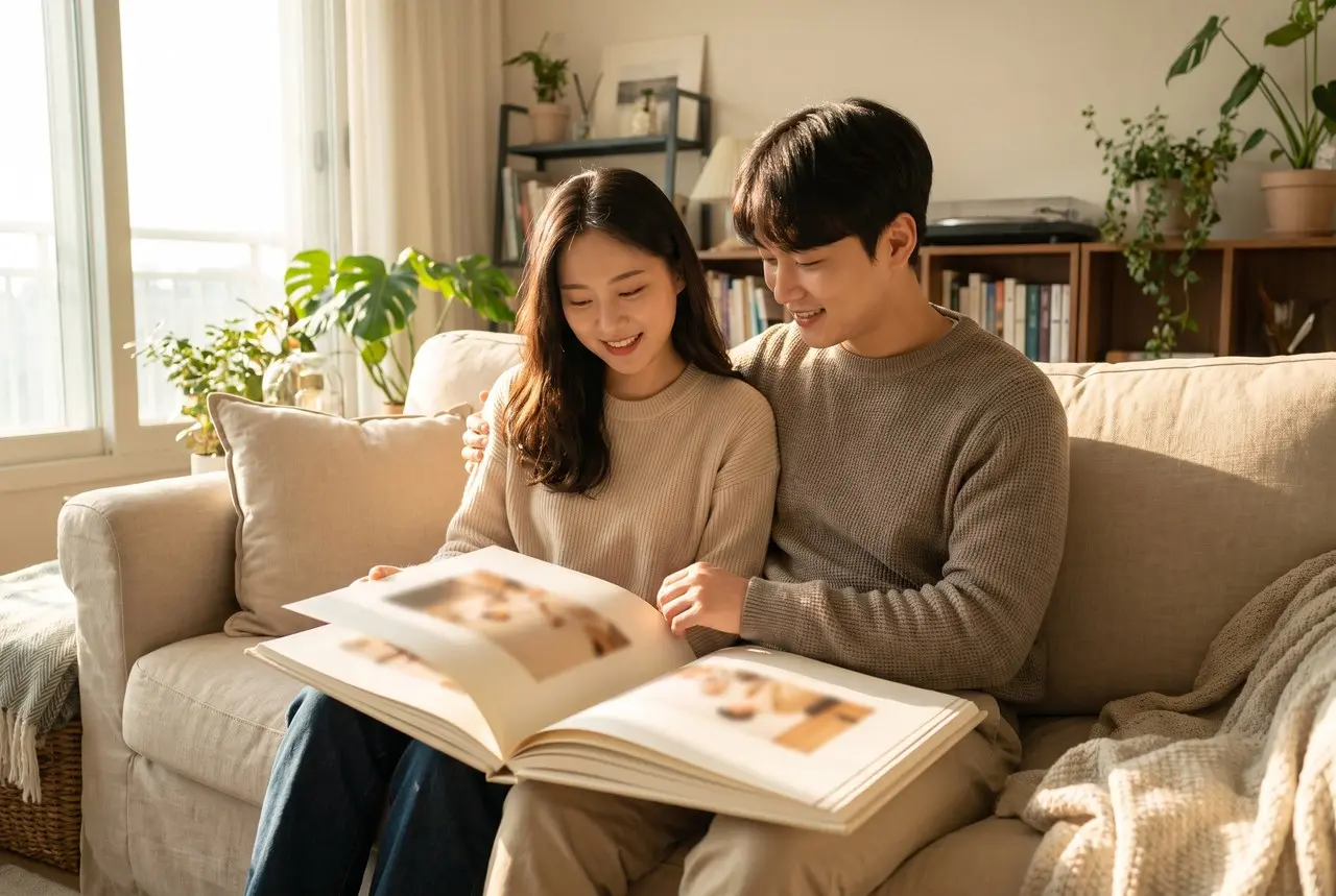 커플 기념일 포토북 만들기 BEST 6 — 100일·1주년 사진 정리 가이드 2026