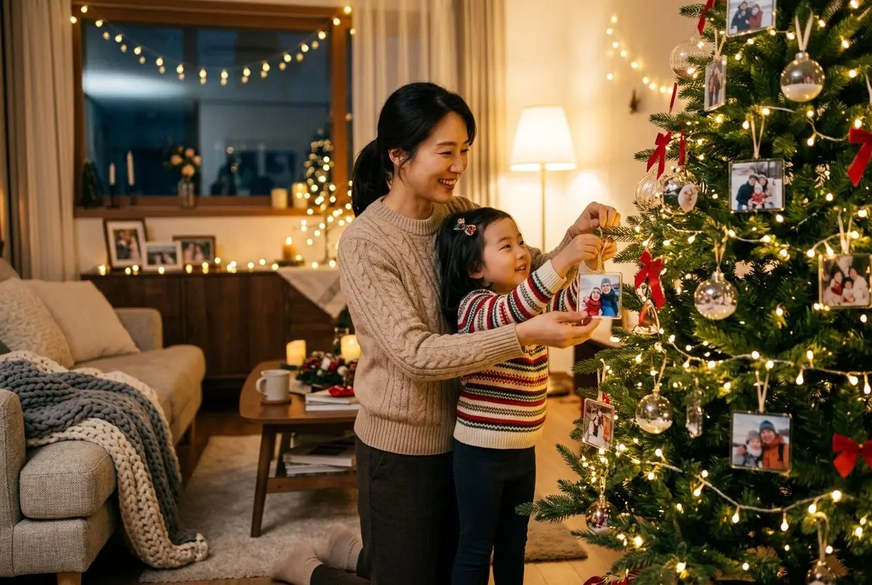 크리스마스 포토 오너먼트 만들기 — 우리 사진으로 트리 장식 BEST 7