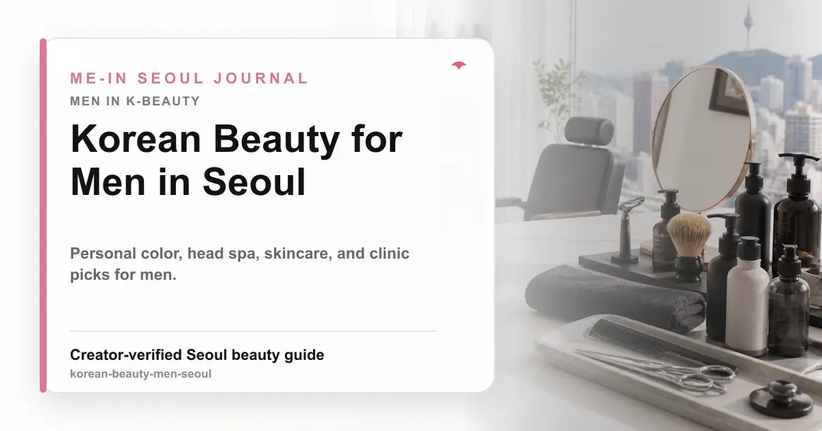 Korean Beauty for Men in Seoul: What to Try