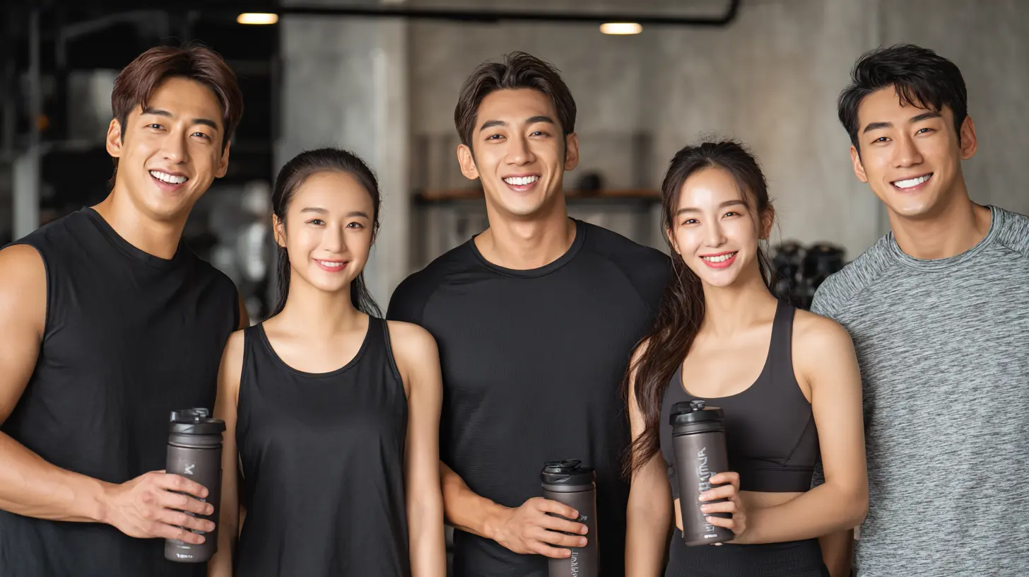 운동 후 단백질 섭취를 한 모습