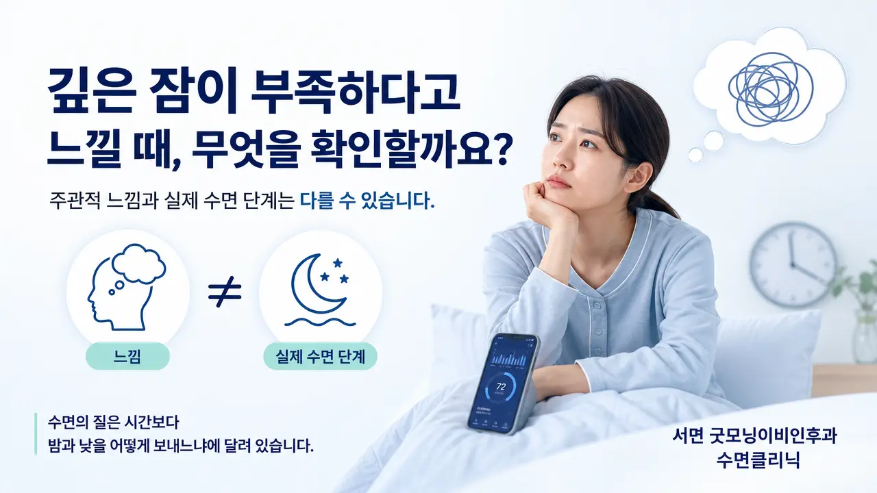 부산수면의원 | 깊은 잠이 부족하다고 느낄 때 무엇을 확인해야 하나요?