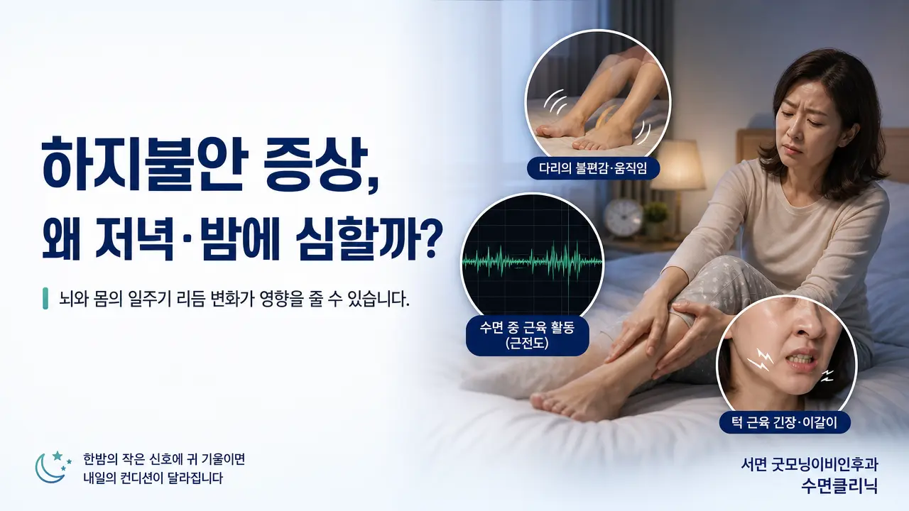 부산수면다원검사 | 하지불안 증상이 저녁이나 밤에 심한 이유는 무엇인가요?