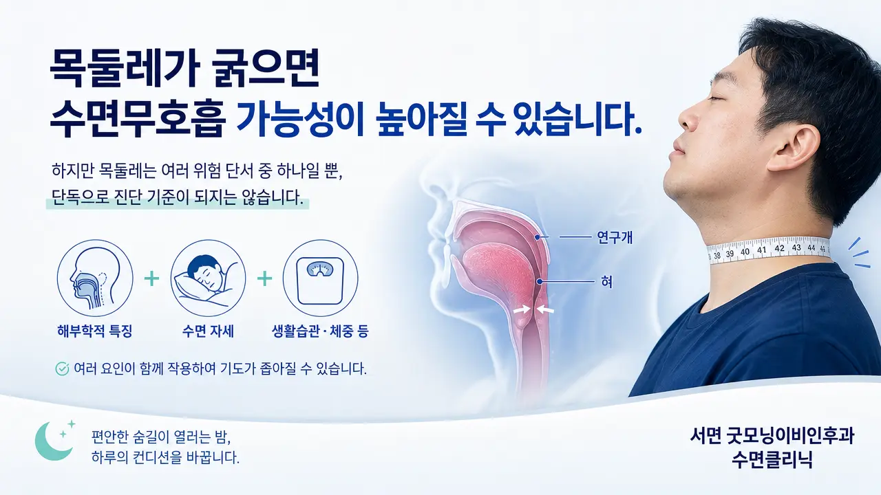 부산수면무호흡 | 목둘레가 굵으면 수면무호흡 가능성이 높아지나요?
