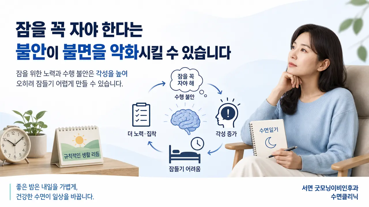 부산 수면병원 | 잠을 꼭 자야 한다는 불안이 불면을 악화시키나요?