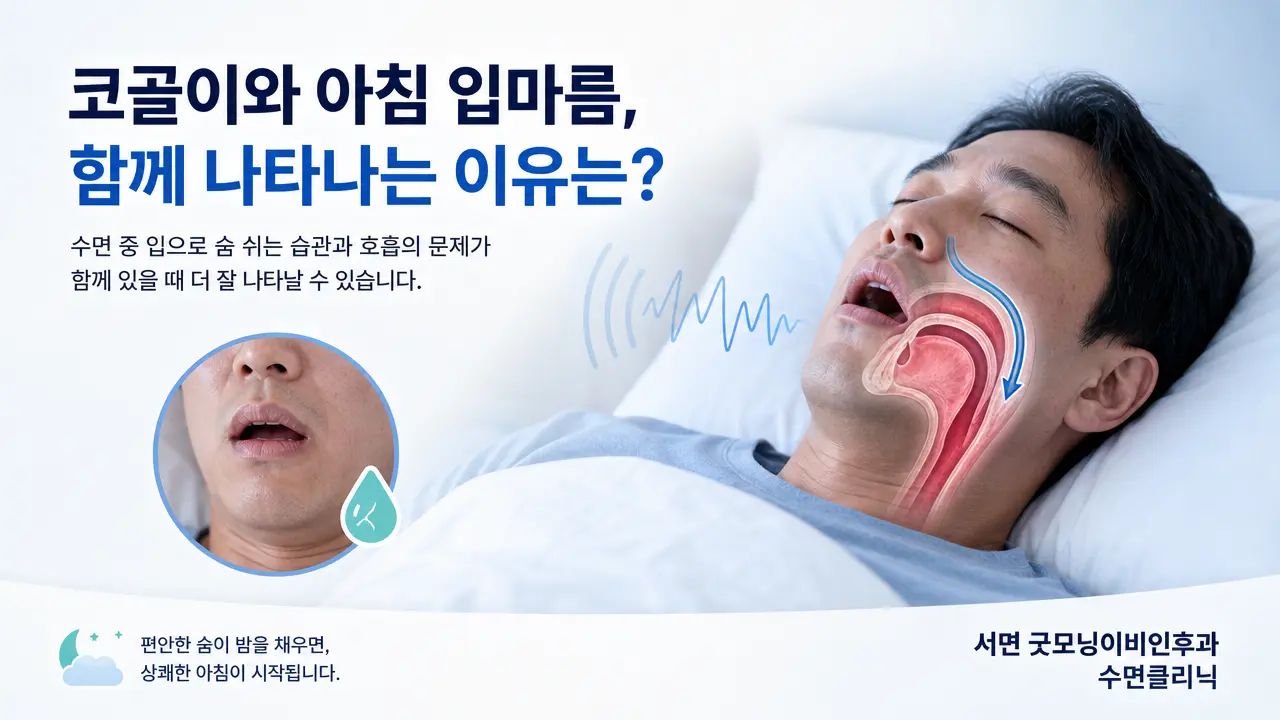 부산 코골이 | 코골이와 아침 입마름이 함께 나타나는 이유는 무엇인가요?