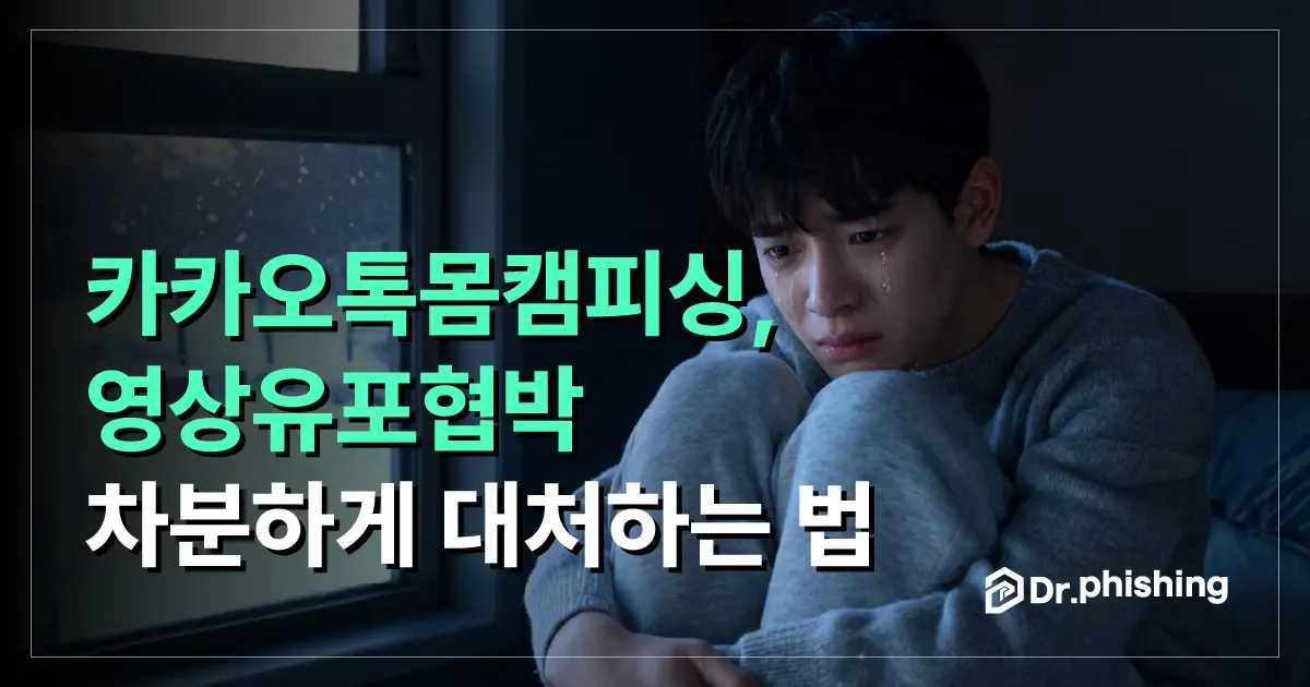 카카오톡몸캠피싱 대처법: 친구 목록 영상유포협박, 이렇게 끊어내세요.