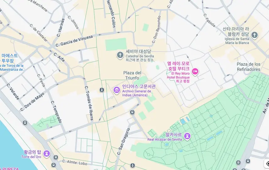 세비야 대성당 위치 지도