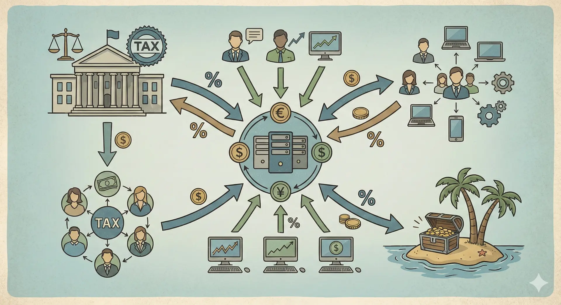 메타트레이더(MT5) 국내·해외 브로커 거래에 따른 세금 구조와 과세 기준을 설명하는 이미지