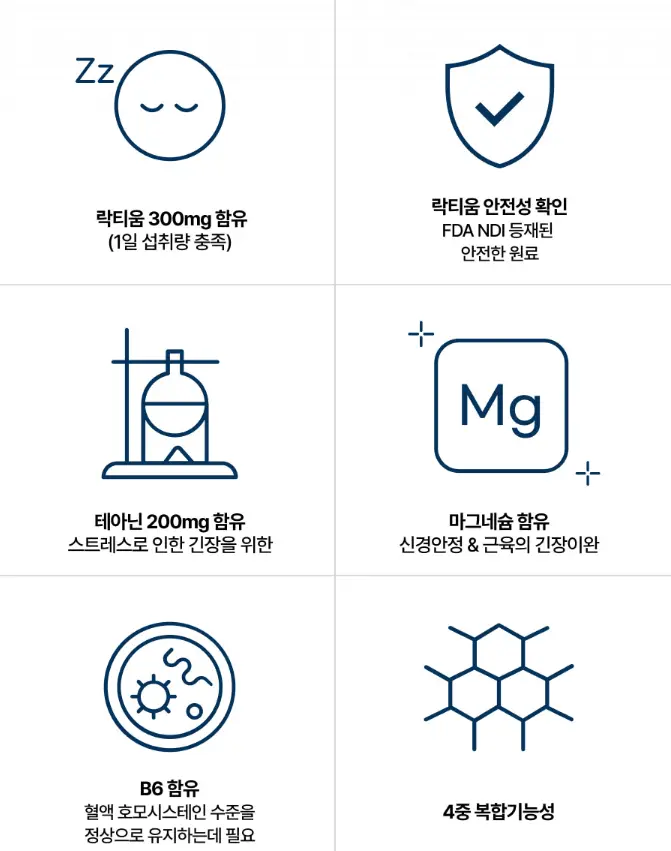 녹트리서치 슬립케어의 영양제 함량 및 차별점