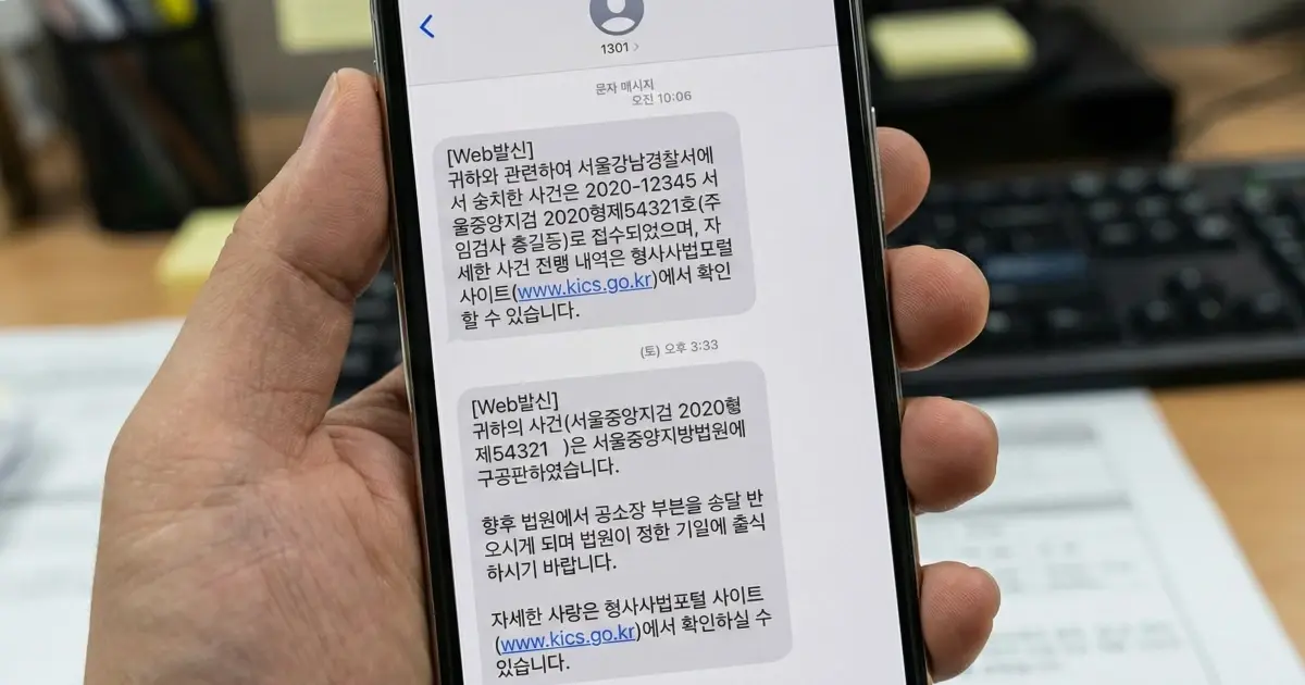 음주운전 구공판 문자를 받은 사람