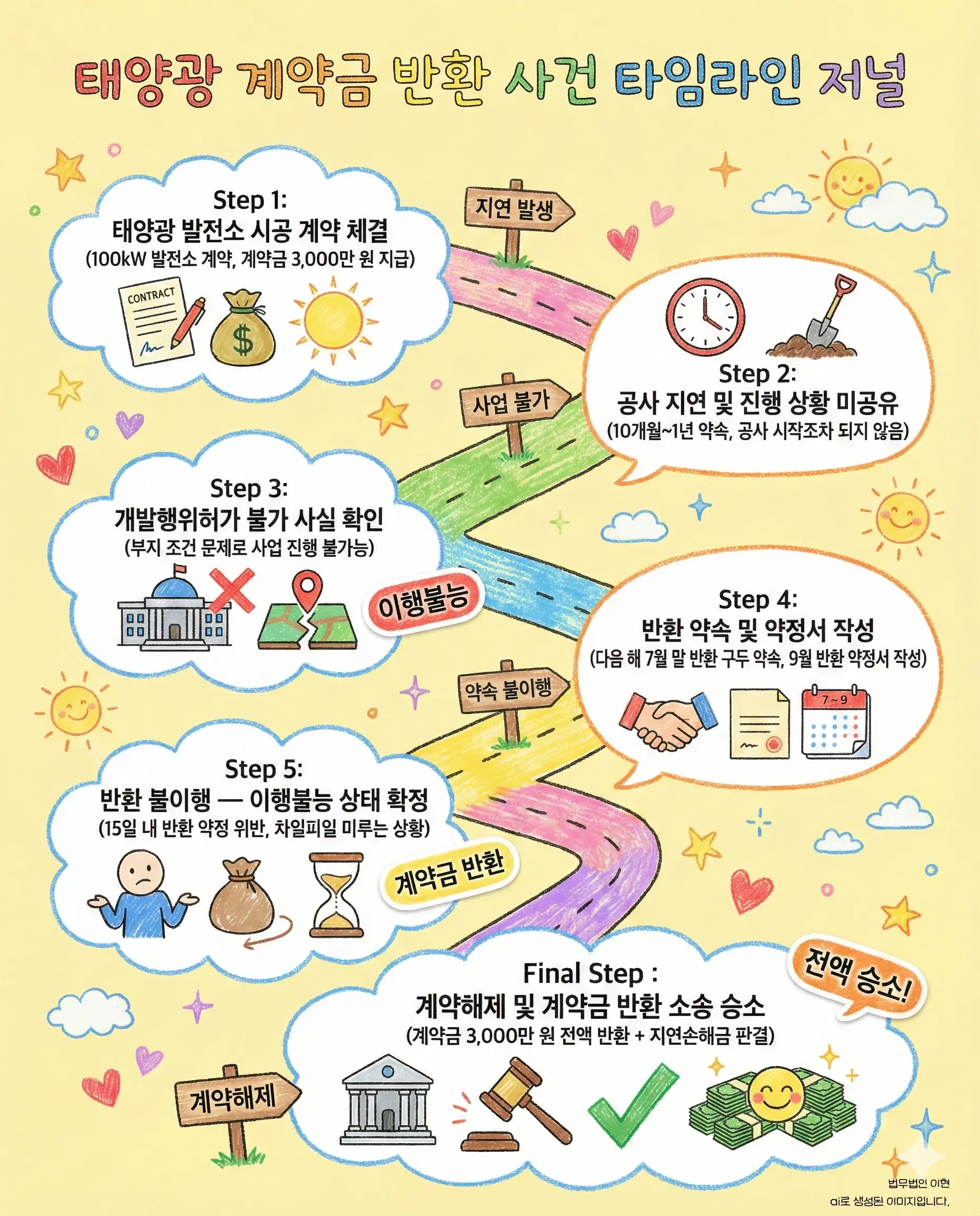 태양광 계약금반환 사건 타임라인