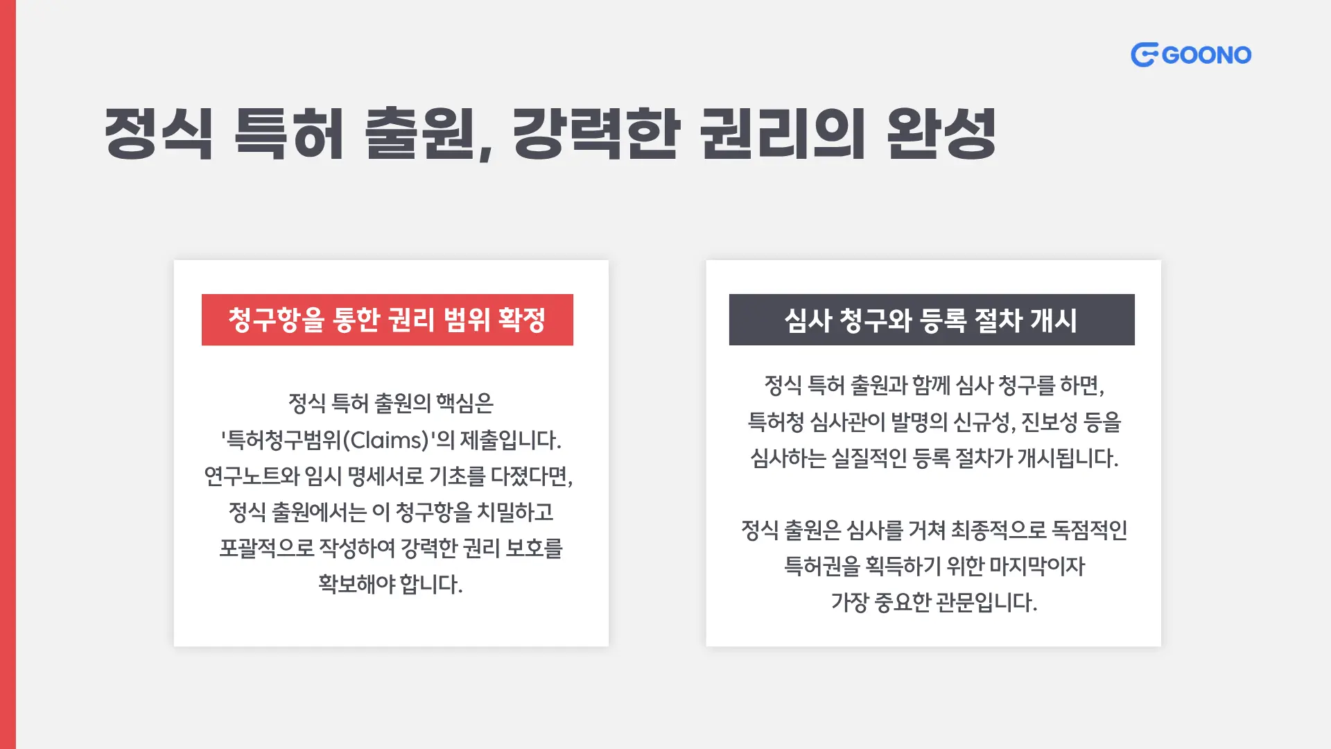 정식 특허 출원