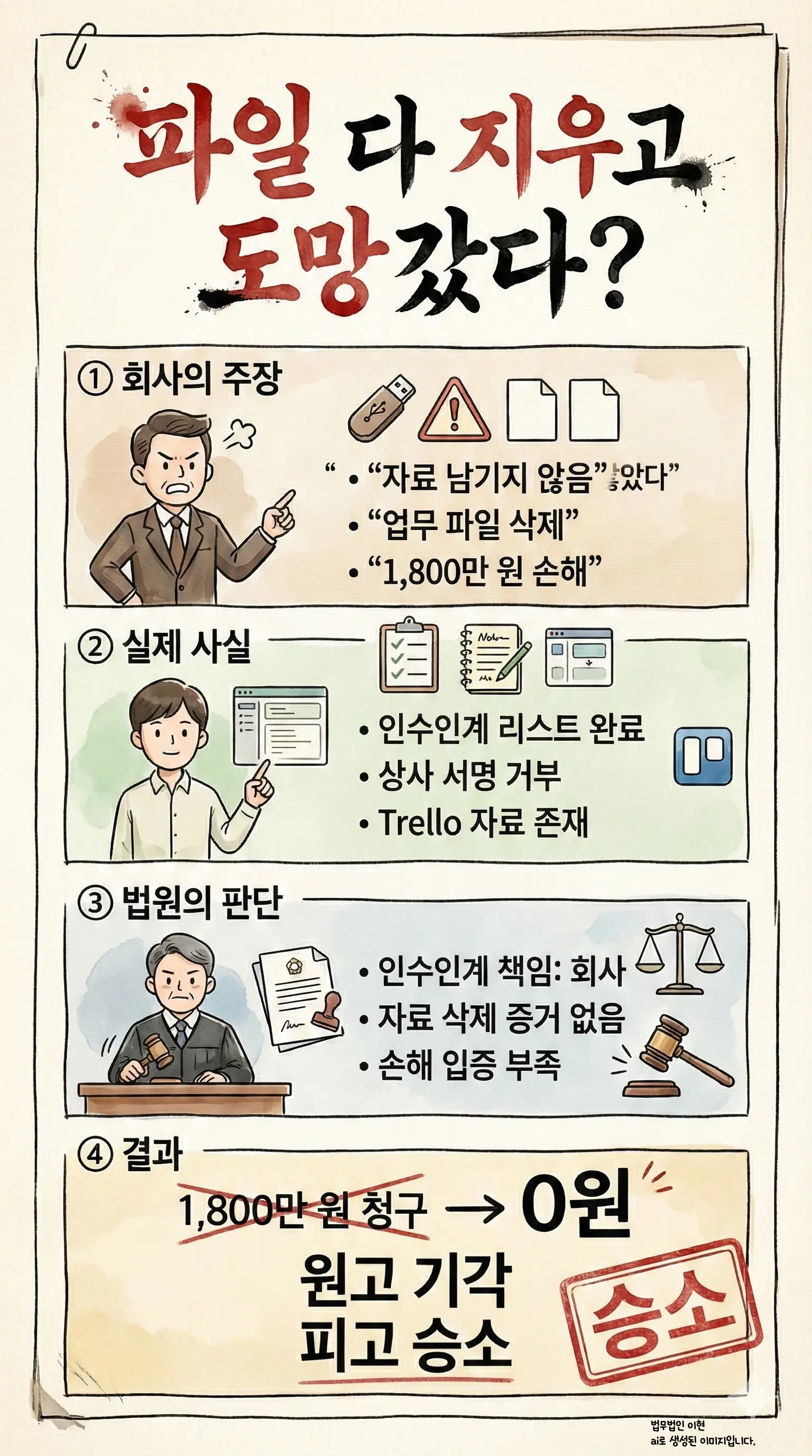 퇴사 손해배상 타임라인