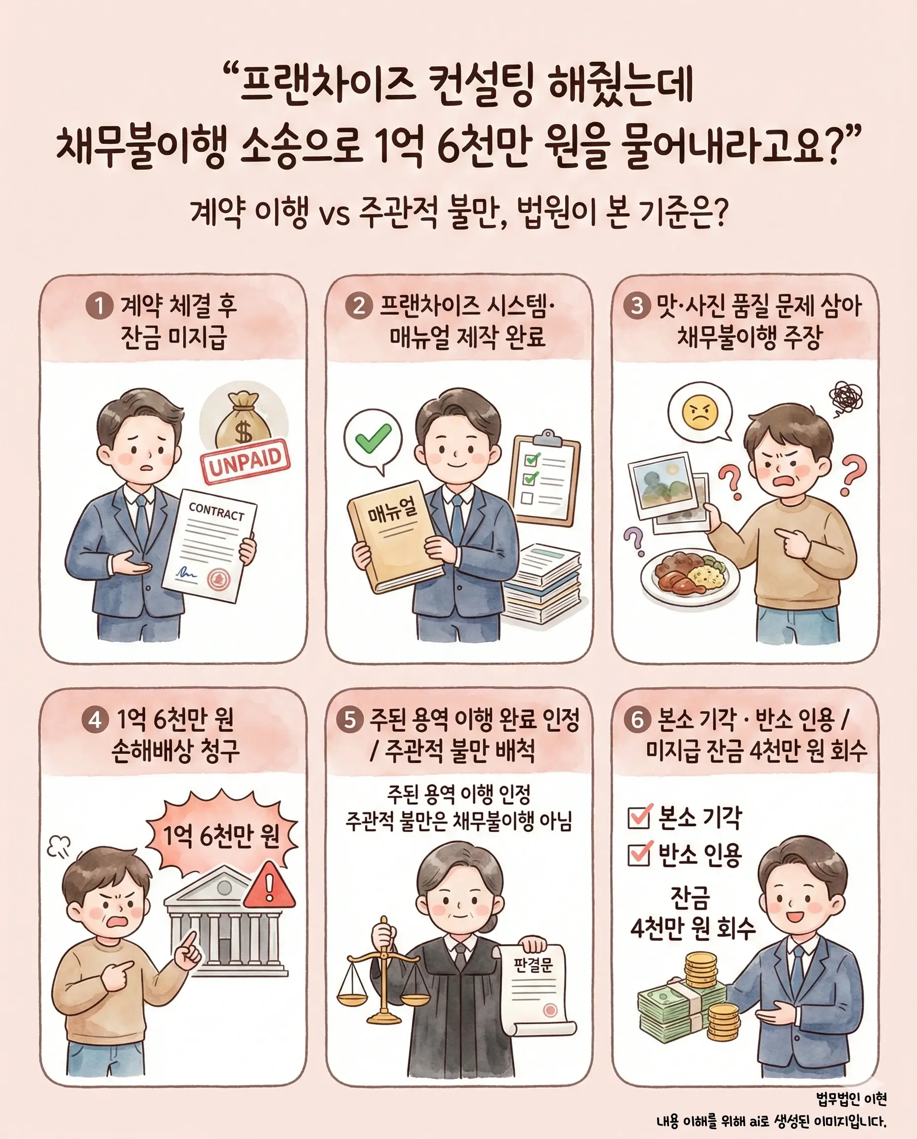 프랜차이즈 약정금 타임라인