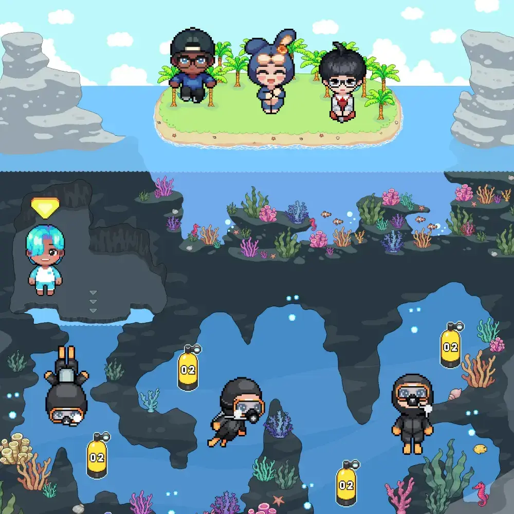 젭 퀴즈 해저 동굴 탈출 자유풀이 맵