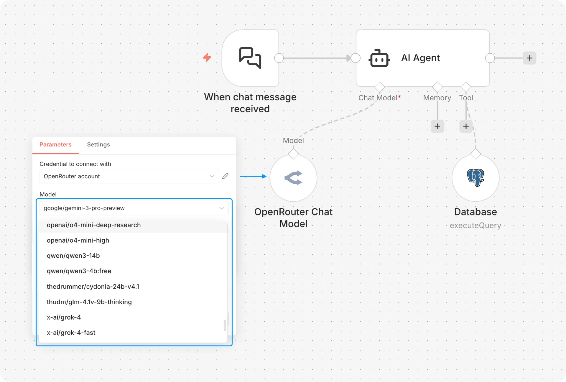 n8n AI Agent 노드에서 오픈라우터 활용하기