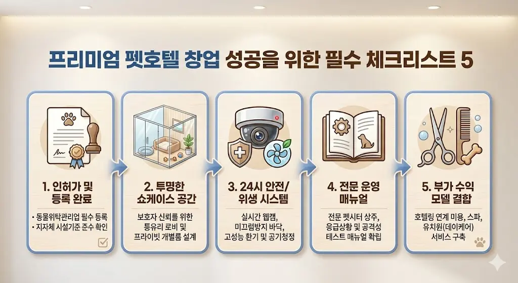 프리미엄 펫호텔 창업  성공을 위한 필수 체크리스트 이미지