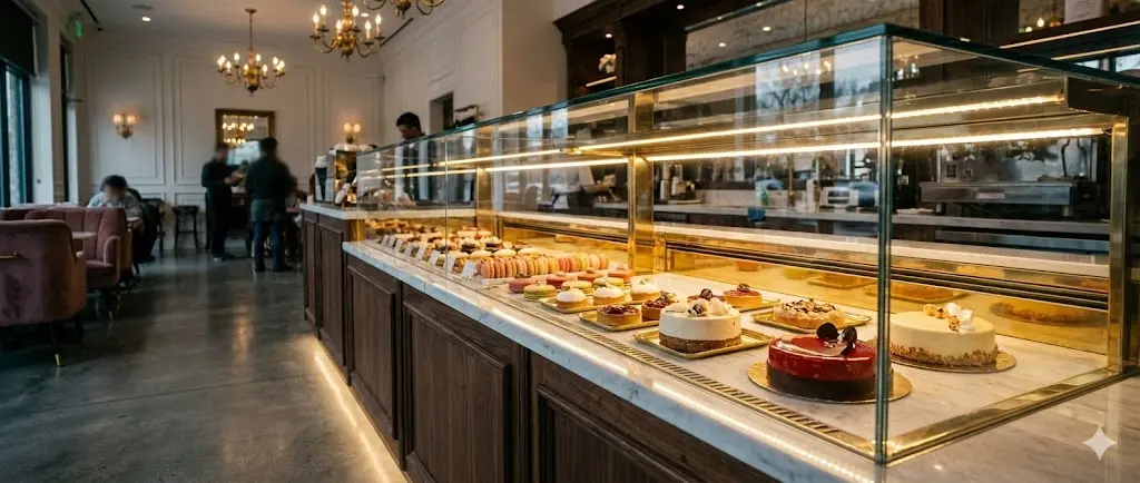 심사 때 어필할 '에너지 절감(인버터)'과 '스마트 상점(IoT)' 기술을 하이테크한 이미지로 표현합니다.