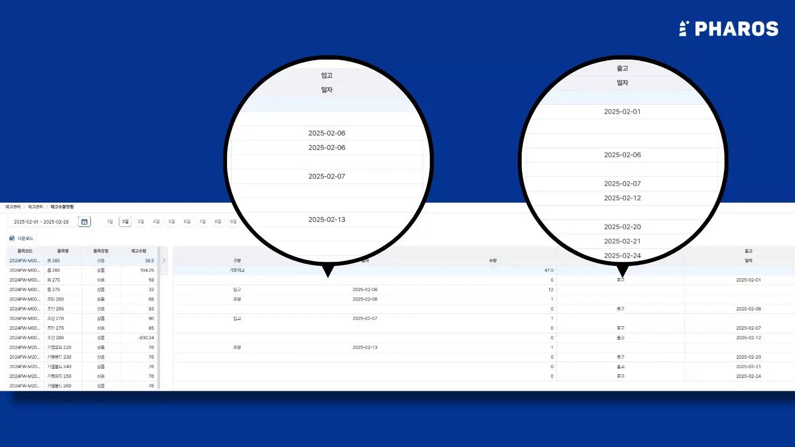 재고관리 자동화 ERP 파로스