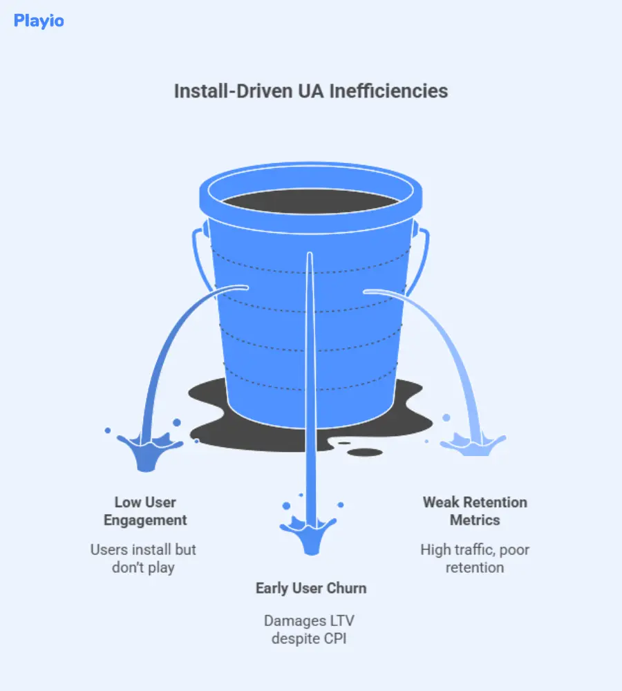 install-driven UA inefficiencies