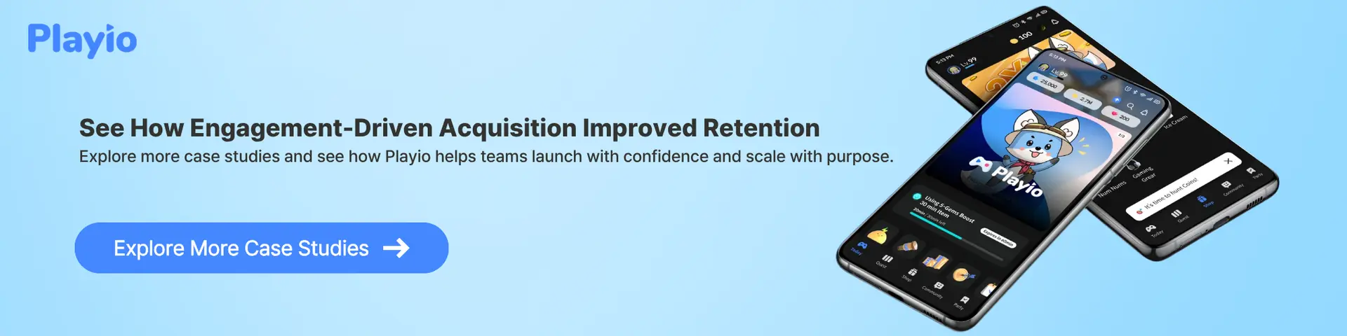 Playio case study page landing