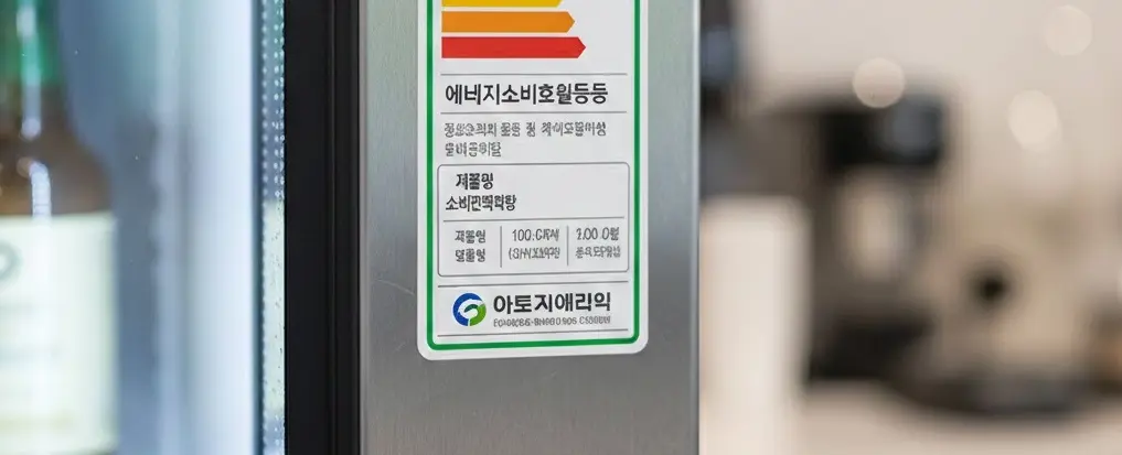 전기 요금을 절약해주는 에너지 소비 효율 1등급 쇼케이스 라벨