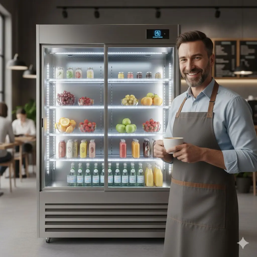 소음 문제가 해결된 쾌적한 매장에서 웃고 있는 사장님