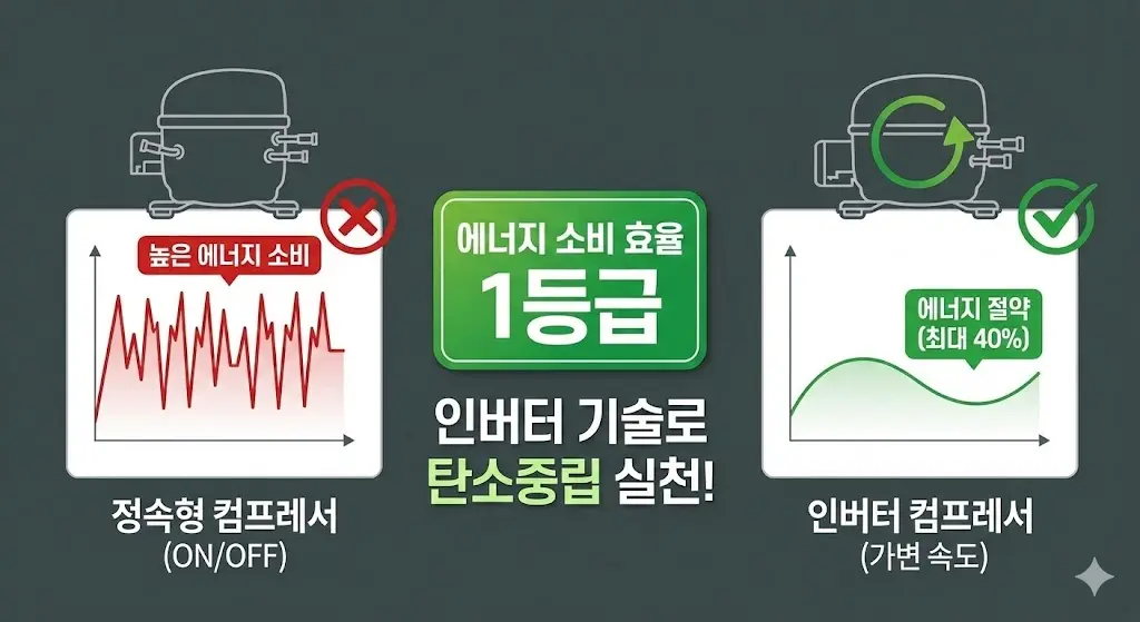 정속형 vs 인버터 컴프레서 에너지 효율 비교