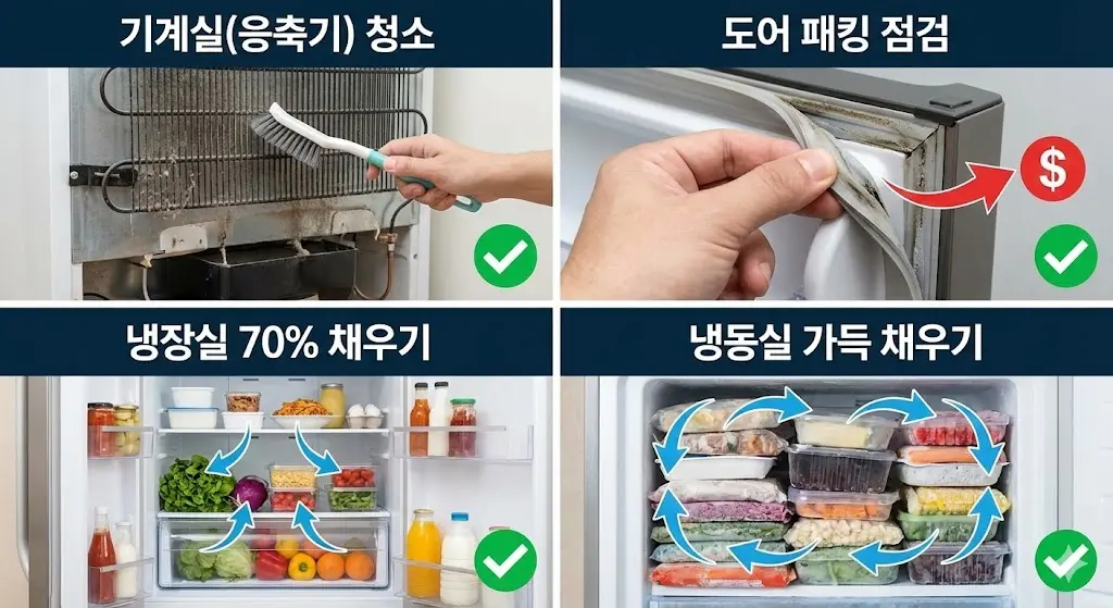 냉장고 에너지 절약을 위한 실천 관리 팁 4가지