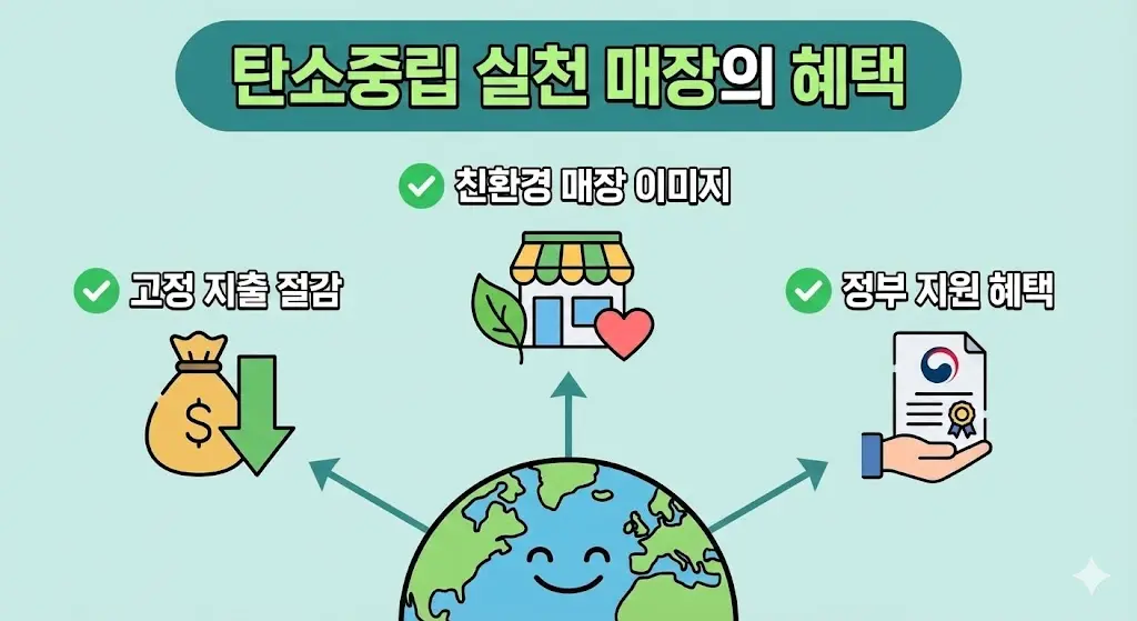 탄소중립 실천 매장이 누리는 세 가지 주요 혜택