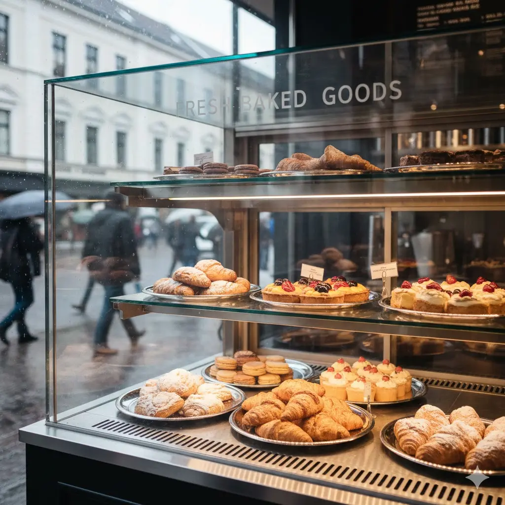 결로 방지 기술로 습한 날씨에도 투명함을 유지하는 쇼케이스 유리창