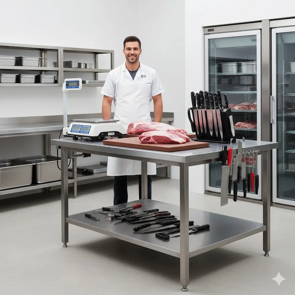작업 피로도를 줄여주는 효율적인 정육점 주방 동선과 작업대 배치